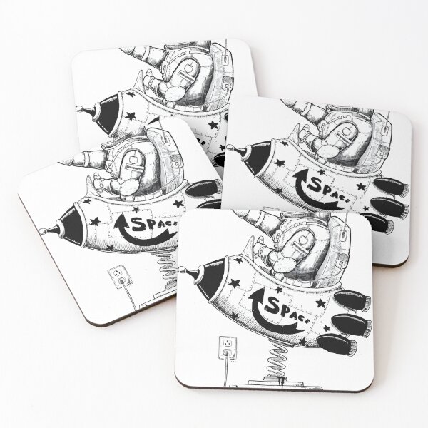 Item preview, Retro space rocket astronaut children's room space design designed and sold by Mavriboy.
