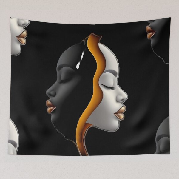 Item preview, Two faces black n white designed and sold by Joshuasanga76a.