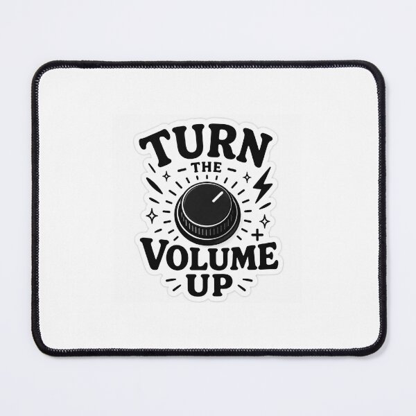 Item preview, Turn the Volume Up Retro Sticker | Bold Music Quote Vinyl Decal designed and sold by Cozy Art Studio.