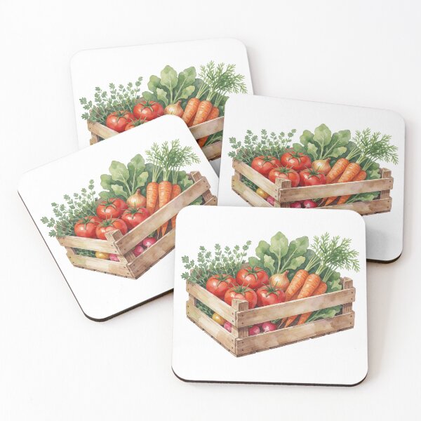 Artikelvorschau, Vegetable Harvest Crate Sticker | Garden Harvest entworfen und verkauft von AillustriaAK.