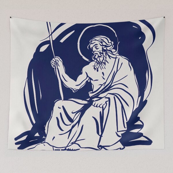 Item preview, Celestial god - Blue Abstract Art designed and sold by shadow-bloom.