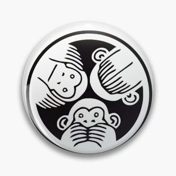 Item preview, Minimalist Three Wise Monkeys Crest - See Hear Speak No Evil designed and sold by Macias123.