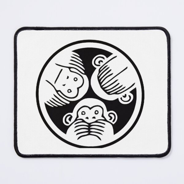 Item preview, Minimalist Three Wise Monkeys Crest - See Hear Speak No Evil designed and sold by Macias123.