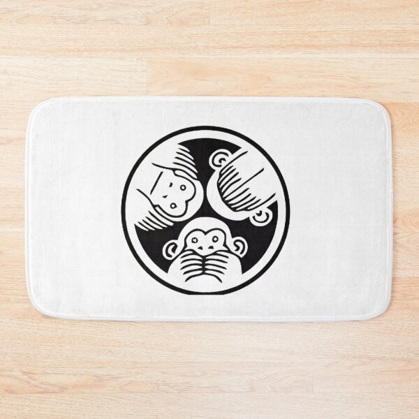 Item preview, Minimalist Three Wise Monkeys Crest - See Hear Speak No Evil designed and sold by Macias123.