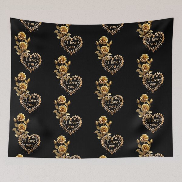 Item preview, Golden Roses and Heart - I Love You designed and sold by A touch of creativity.