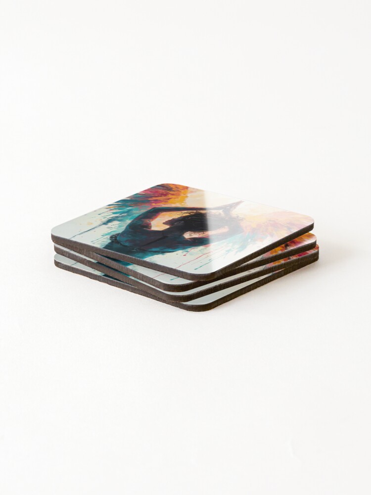 Thumbnail 4 of 5, Coasters (Set of 4), Phoenix Rising Through Faith designed and sold by She-Rises.