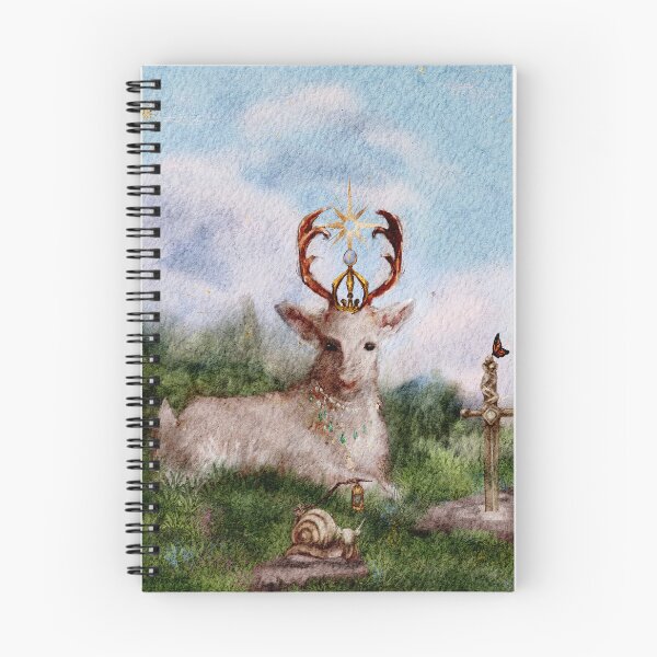 Item preview, White Stag Fantasy Watercolor Sword in the Stone designed and sold by Monica Laipple.