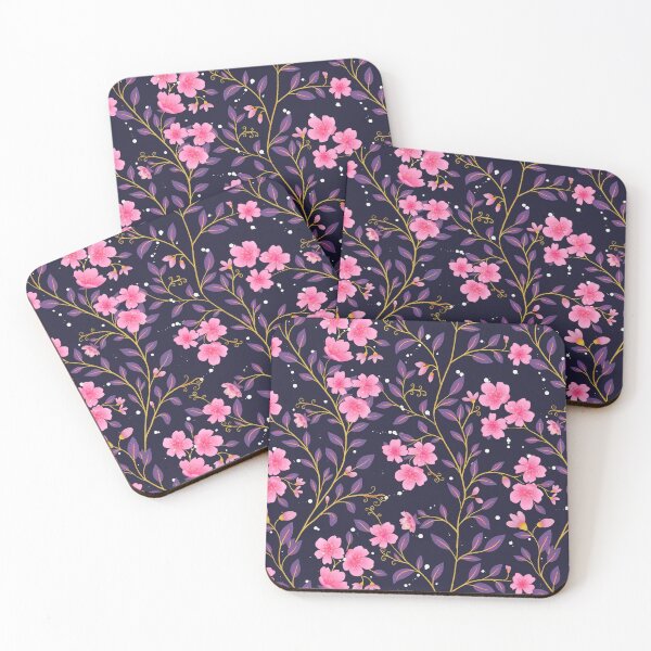 Item preview, Elegant Pink Cherry Blossom Seamless Pattern Art designed and sold by StoriesInGrain.