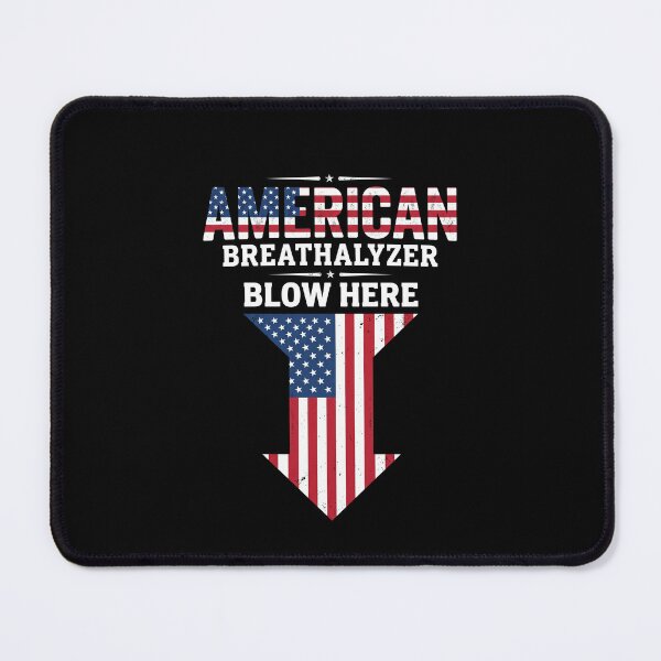 Item preview, American Breathalyzer Blow Here Patriotic Humor Drinking designed and sold by SofenArt.