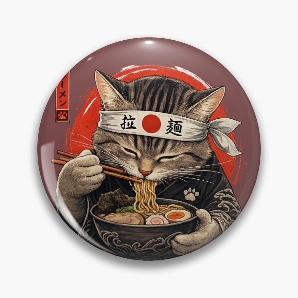 Item preview, Ramen Cat Japanese Foodie Tabby Anime Art designed and sold by     NovaCraft.
