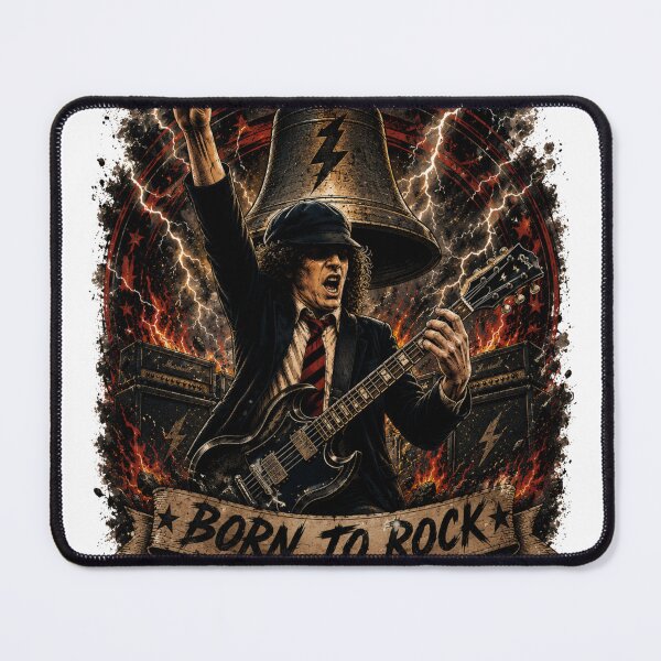 Item preview, Born To Rock Vintage Hard Rock Guitar Lightning T-Shirt Design designed and sold by rafliynr.