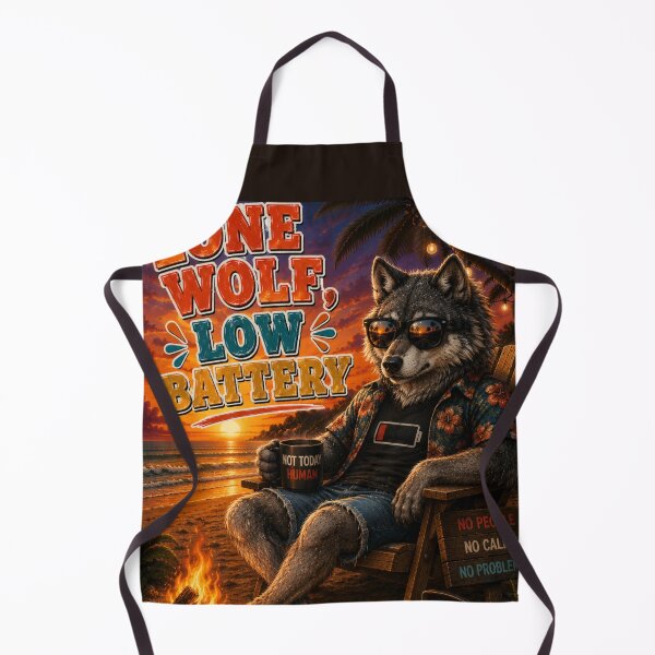 Aperçu de l'œuvre Lone Wolf Low Battery Design créée et vendue par BagFactoryUK.