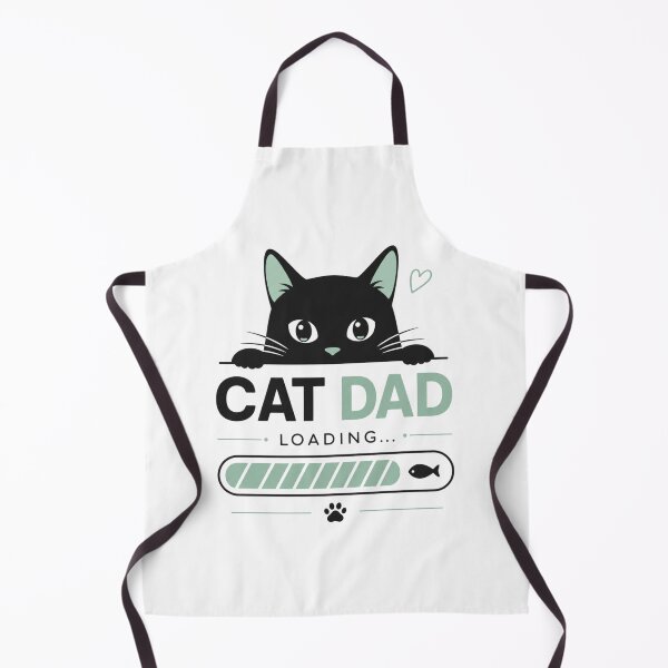 Item preview, Cat Dad Loading Minimalist Black Cat Kawaii T-Shirt designed and sold by Ashley critters.