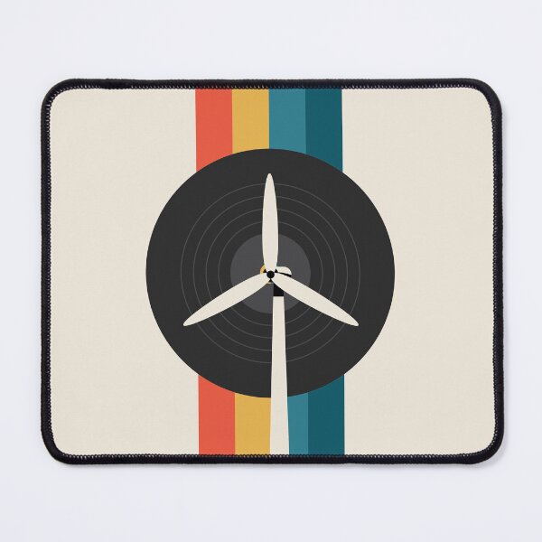 Item preview, Retro Vinyl Record Wind Turbine Renewable Energy Design designed and sold by Volt Junkies.