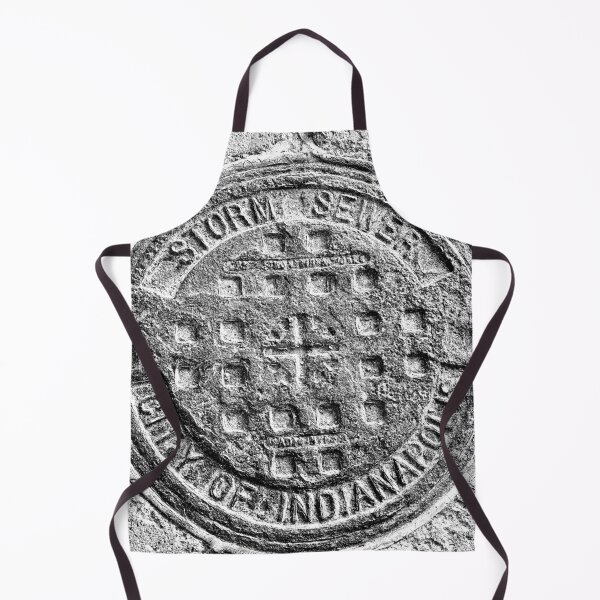 Item preview, Indianapolis Storm Sewer Manhole Cover Dark Urban Iron Art designed and sold by Ghoul Enterprises.