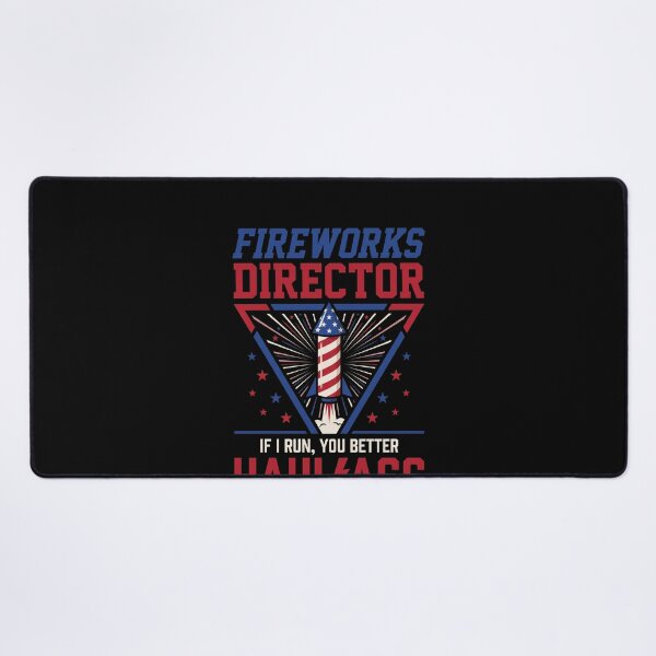 Item preview, Fireworks Director If I Run, You Better Haul Ass Patriotic Fourth Of July Humor designed and sold by SofenArt.