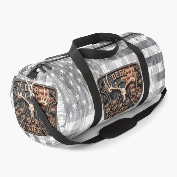 Item preview, Whitetail Deer Life Bow Hunting American Flag Hunting Skull Wall Art designed and sold by artistwill.