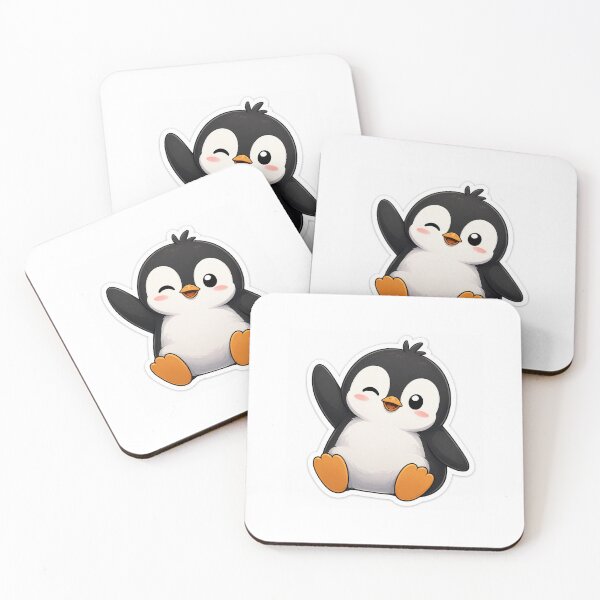Item preview, Cute Kawaii Penguin Sticker | Minimal Cartoon Penguin designed and sold by Cozy Art Studio.