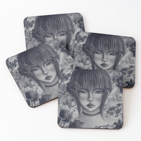 Item preview, Beautiful girl surrounded by flowers designed and sold by Witseart.