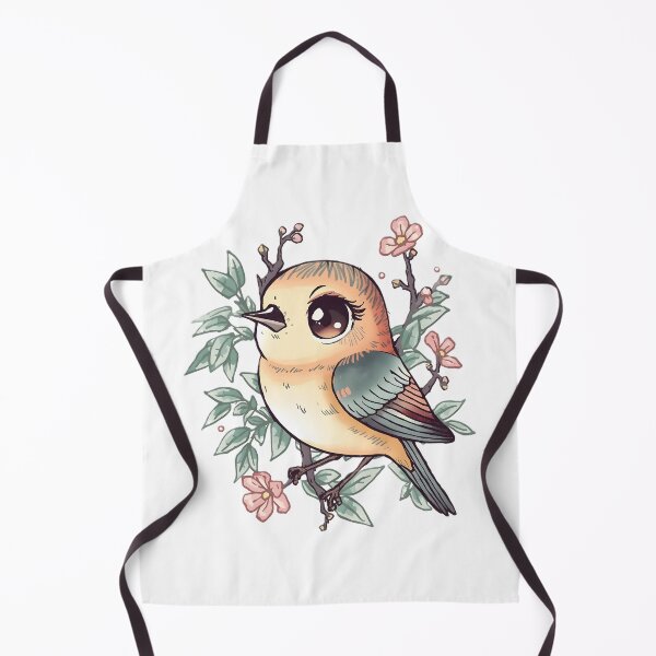 Item preview, Cute Songbird Sticker | Kawaii Bird with Cherry Blossoms Botanical Art designed and sold by dreamz-world.