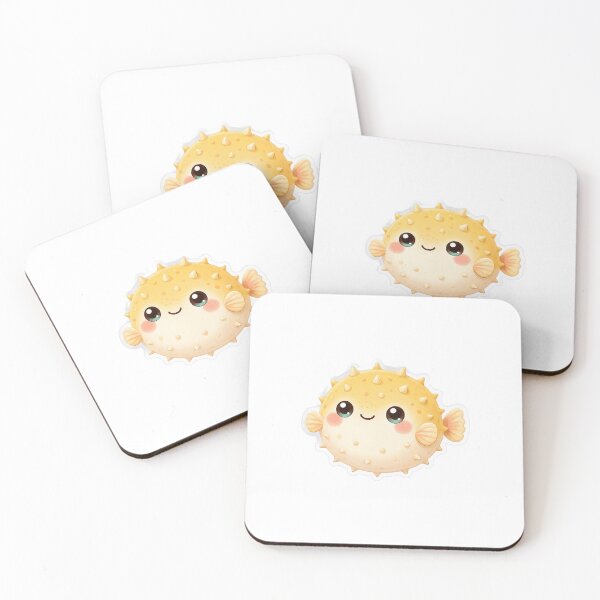 Item preview, Cute Pufferfish Sticker, Kawaii Chubby Blowfish Decal, Yellow Ocean Animal Laptop Sticker, Marine Life Gift for Kids, Water Bottle Decal designed and sold by PND7777.
