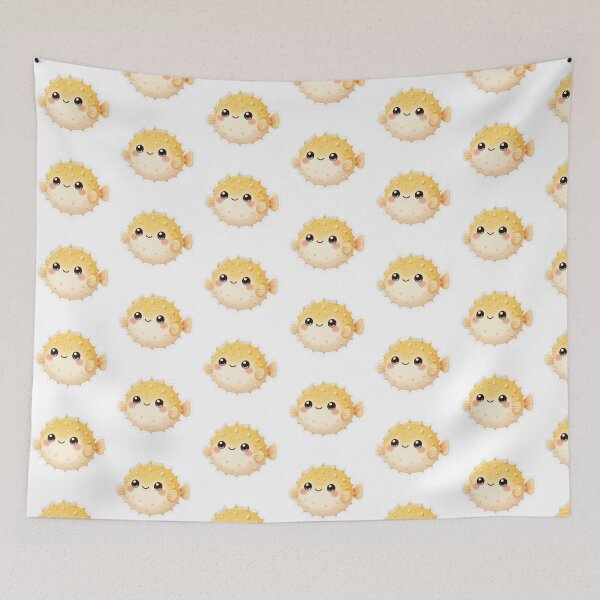 Item preview, Cute Pufferfish Sticker, Kawaii Chubby Blowfish Decal, Yellow Ocean Animal Laptop Sticker, Marine Life Gift for Kids, Water Bottle Decal designed and sold by PND7777.