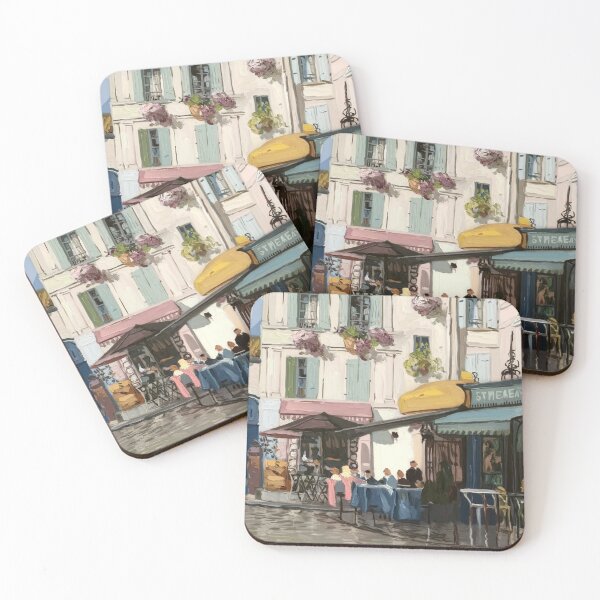 Item preview, French Cafe Print – Bistro Street Scene Wall Art designed and sold by CARRAANN.