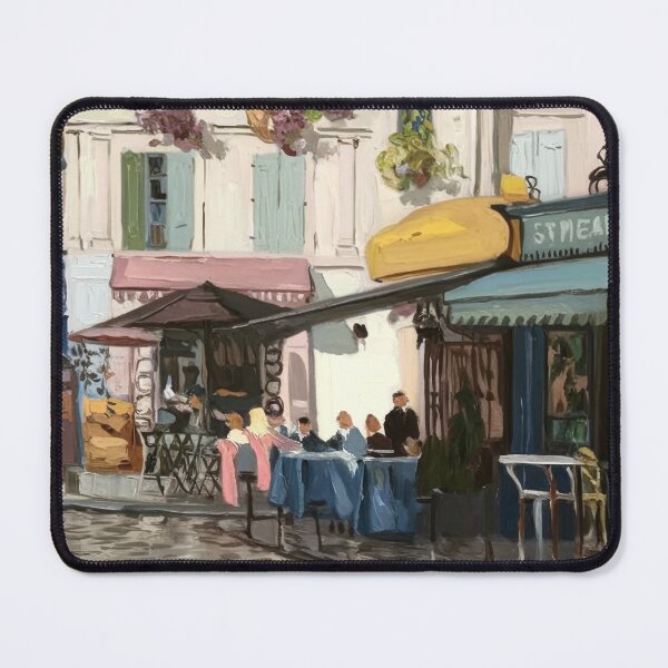 Item preview, French Cafe Print – Bistro Street Scene Wall Art designed and sold by CARRAANN.