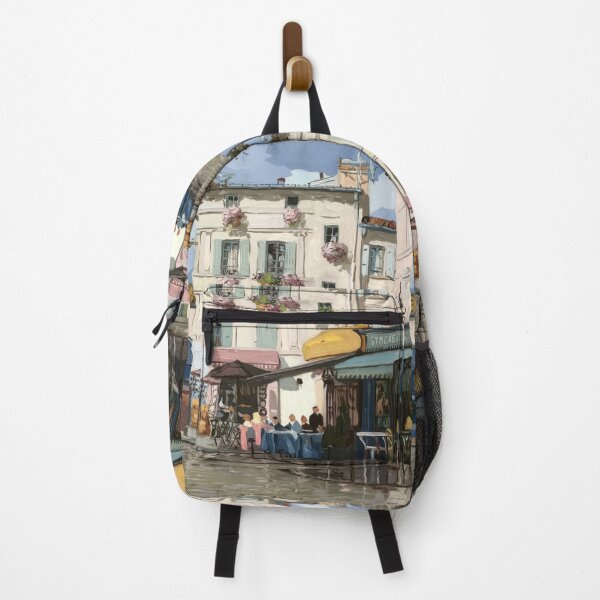 Item preview, French Cafe Print – Bistro Street Scene Wall Art designed and sold by CARRAANN.