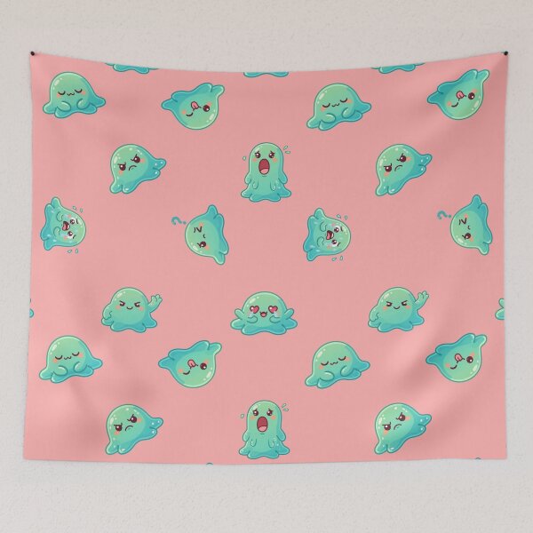 Item preview, Cute Kawaii Green Turquoise Seamless Pattern designed and sold by Studio Edit.