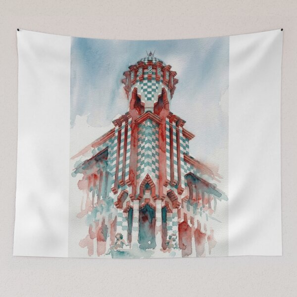 Item preview, Casa Vicens Barcelona Watercolor designed and sold by caracatita75.