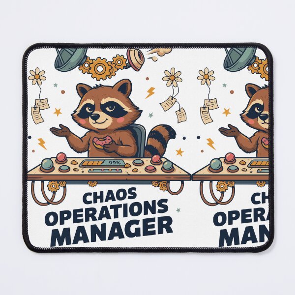 Item preview, Chaos Operations Manager Raccoon designed and sold by CutePawCreation.