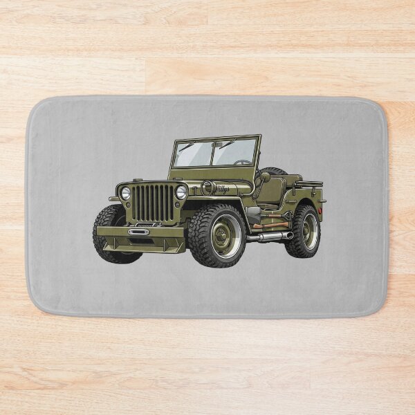 Item preview, 1945 Willys MB Military Jeep Vintage Classic Offroad Illustration designed and sold by Motorline44.