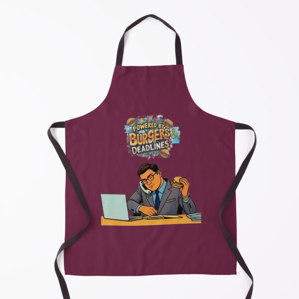 Item preview, Powered By Burgers and Deadlines Pop Art Busy Businessman Design designed and sold by Miheerala.