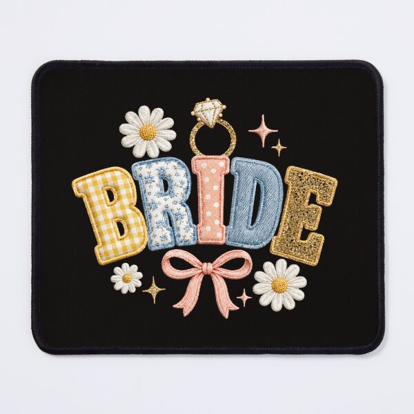 Item preview, Preppy Patchwork BRIDE Embroidered Applique Bridal Design designed and sold by WHDProduction45.