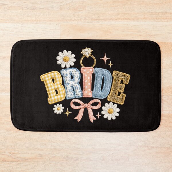 Item preview, Preppy Patchwork BRIDE Embroidered Applique Bridal Design designed and sold by WHDProduction45.