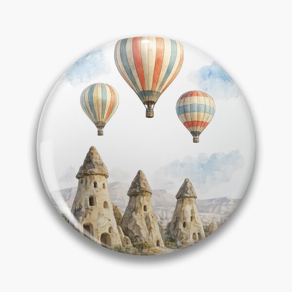 Item preview, Cappadocia Watercolor Art Print | Turkey Travel Landscape Illustration designed and sold by DreamPaw Studio.