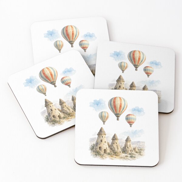 Item preview, Cappadocia Watercolor Art Print | Turkey Travel Landscape Illustration designed and sold by DreamPaw Studio.