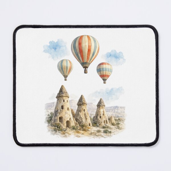 Item preview, Cappadocia Watercolor Art Print | Turkey Travel Landscape Illustration designed and sold by DreamPaw Studio.