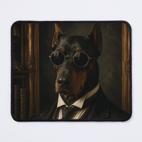 Item preview, Doberman Portrait with Glasses designed and sold by VelarisMoon.