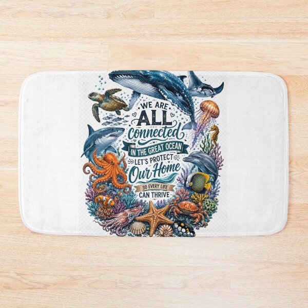 Item preview, Ocean life conversation vintage marine design designed and sold by urbanshop7.