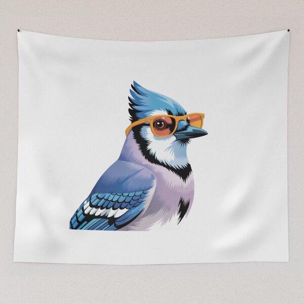 Item preview, Cool Blue Jay Wearing Sunglasses Funny Bird designed and sold by DariaOltes.