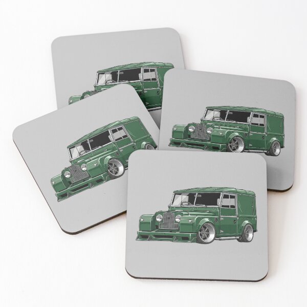 Artikelvorschau, Custom 1948 Land Rover Series I Lowered Vintage Offroad Illustration entworfen und verkauft von Motorline44.