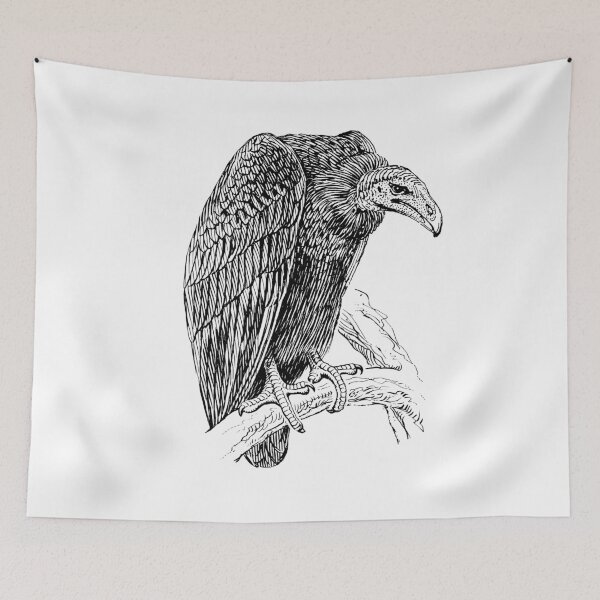 Item preview, Vintage Vulture Ink Sketch Gothic Bird Art designed and sold by A-pdo.