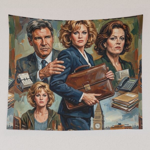 Item preview, Working Girl Retro Romantic Comedy Tribute Art Movie Poster designed and sold by Art's Diner.