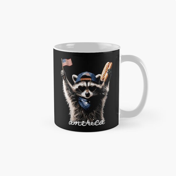 Item preview, USA America Raccoon Hot Dog 1776 designed and sold by CoquetteGoose.