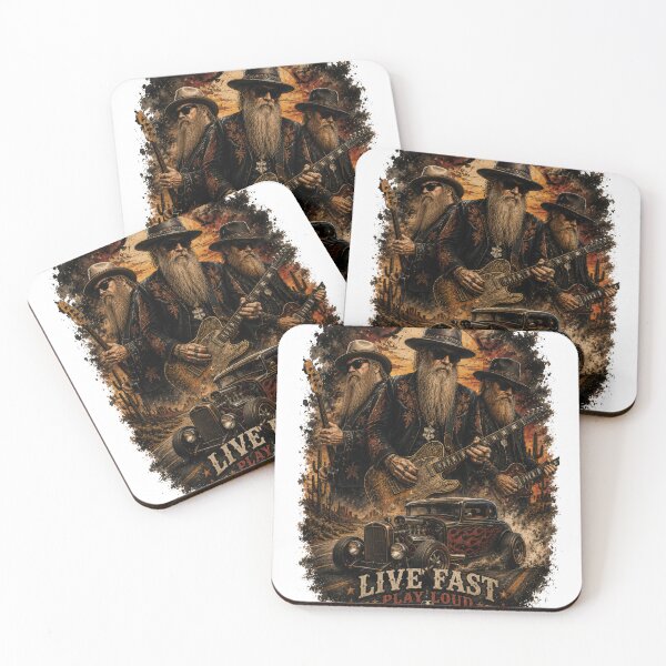 Item preview, Live Fast Play Loud Vintage Southern Rock Desert Hot Rod T-Shirt  designed and sold by rafliynr.