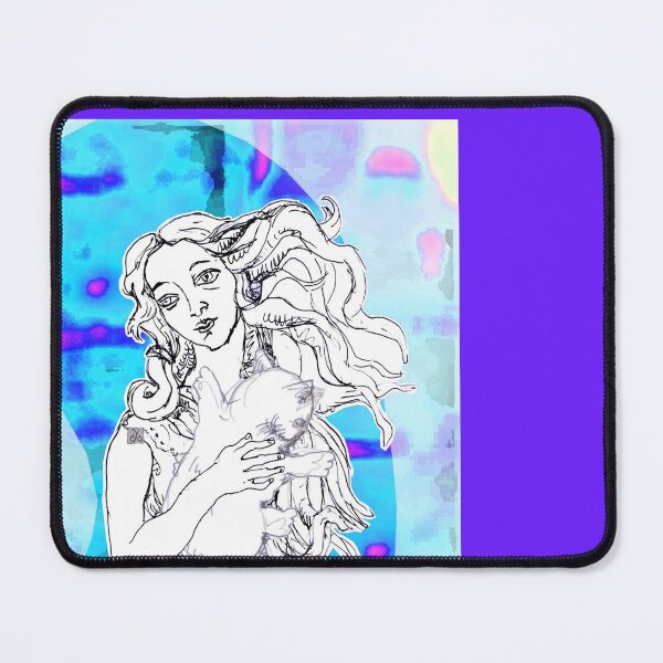 Item preview, Aphrodite Goddess with Cat (Drawing by ACCI)  designed and sold by VanyssaGraphics.