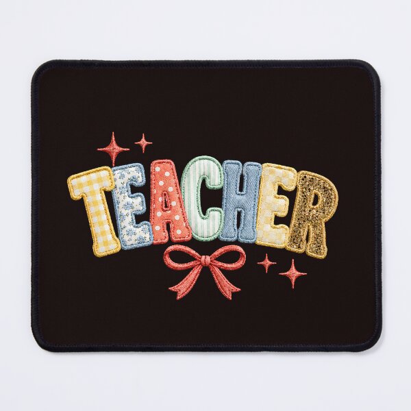 Item preview, Preppy Patchwork TEACHER Embroidered Applique Design designed and sold by WHDProduction45.