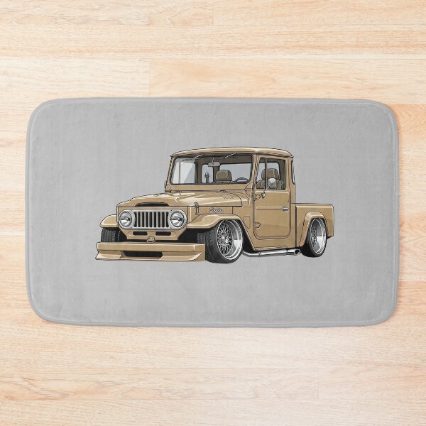 Item preview, Custom 1955 Toyota Land Cruiser FJ25 Lowered Pickup Vintage Illustration designed and sold by Motorline44.
